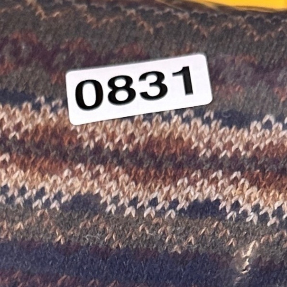 VTG Earthy Men Large Sweater Fair Isle Geometric Stripe Cotton Blend USA Presick - Picture 8 of 8